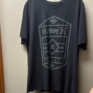 Hurley Black Short-Sleeve Tee with Mint Graphic